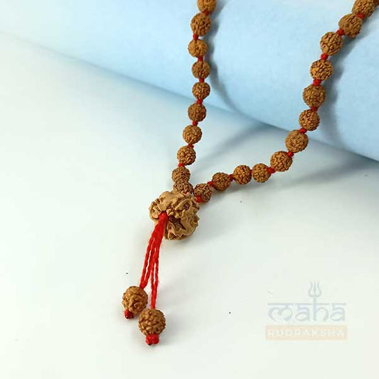 3 Mukhi Nepali Rudraksha Mala (5mm)