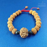 7 Mukhi Nepali Rudraksha Bracelet With Shaligram Beads