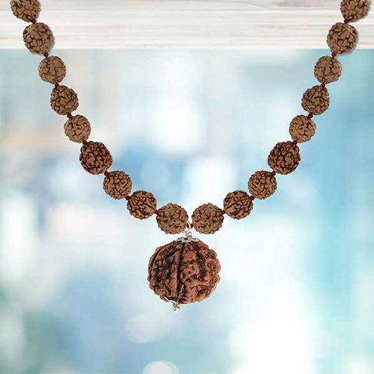 8 Mukhi Rudraksha Pendant Mala