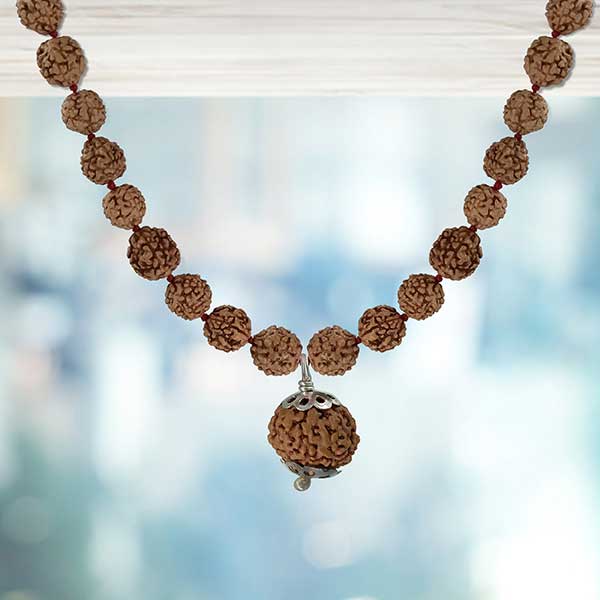 9 Mukhi Rudraksha Pendant Mala