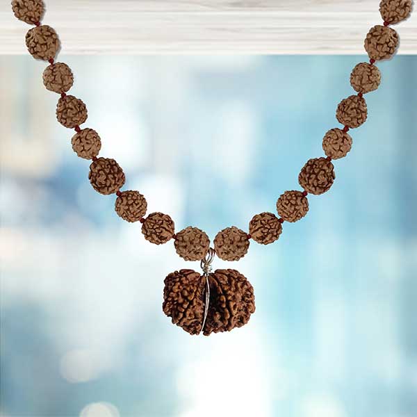 Gauri Shankar Rudraksha Pendant Mala